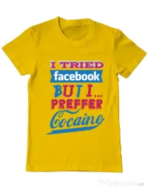 Tricou ADLER barbat I tried Bacebook Galben