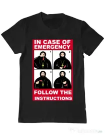 Tricou ADLER barbat In case of emergency Negru