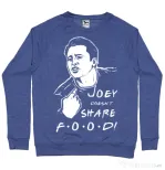 Bluza ADLER barbat Joey doesnt share food Albastru melanj