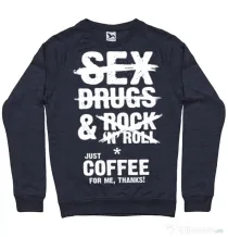 Bluza ADLER barbat Just coffee for me Denim inchis