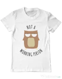 Tricou ADLER barbat Morning owl Alb