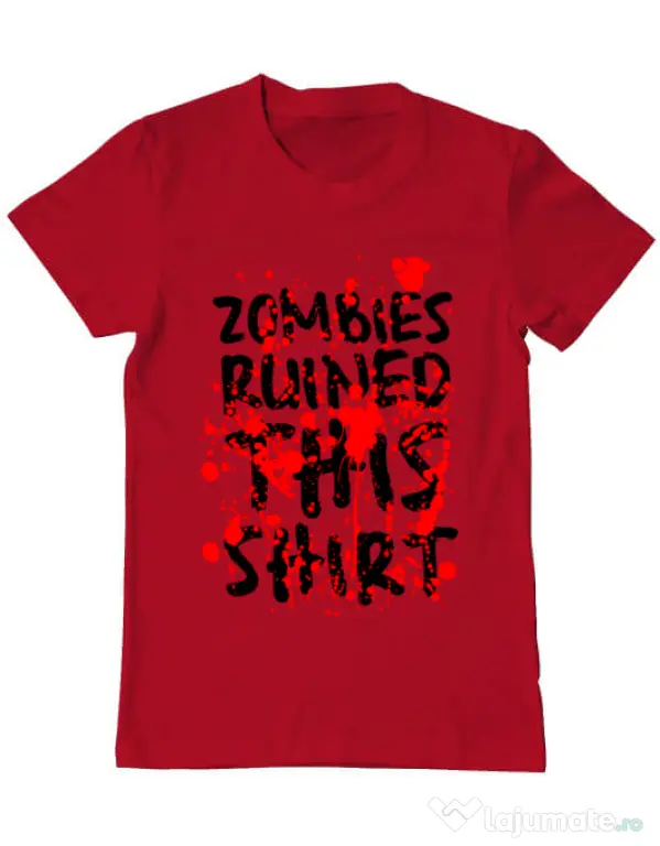 Tricou ADLER barbat Zombies Rosu