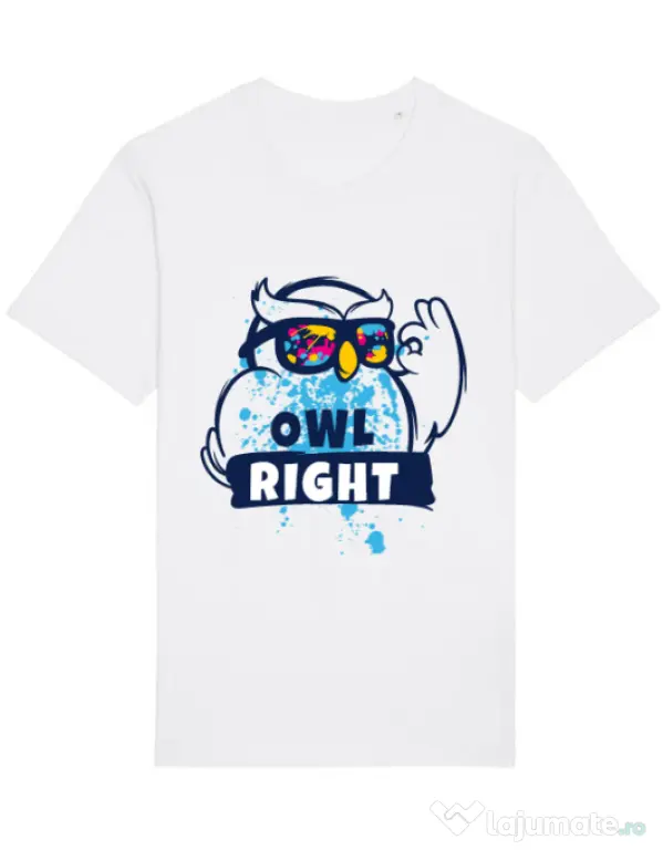 Tricou STANLEY STELLA barbat Owl right Alb