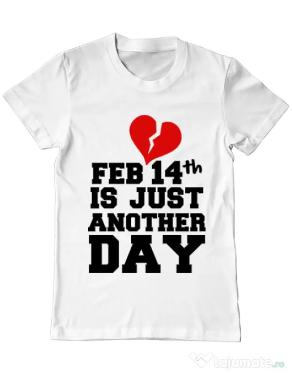 Tricou ADLER barbat 14 Februarie Alb