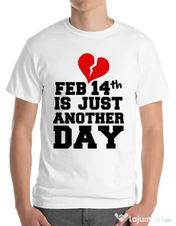 Tricou ADLER barbat 14 Februarie Alb