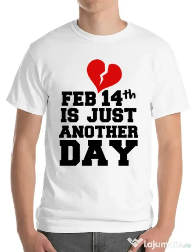 Tricou ADLER barbat 14 Februarie Alb