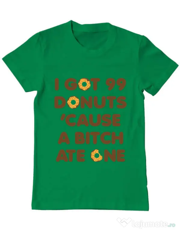 Tricou ADLER barbat 99 Donuts Verde mediu