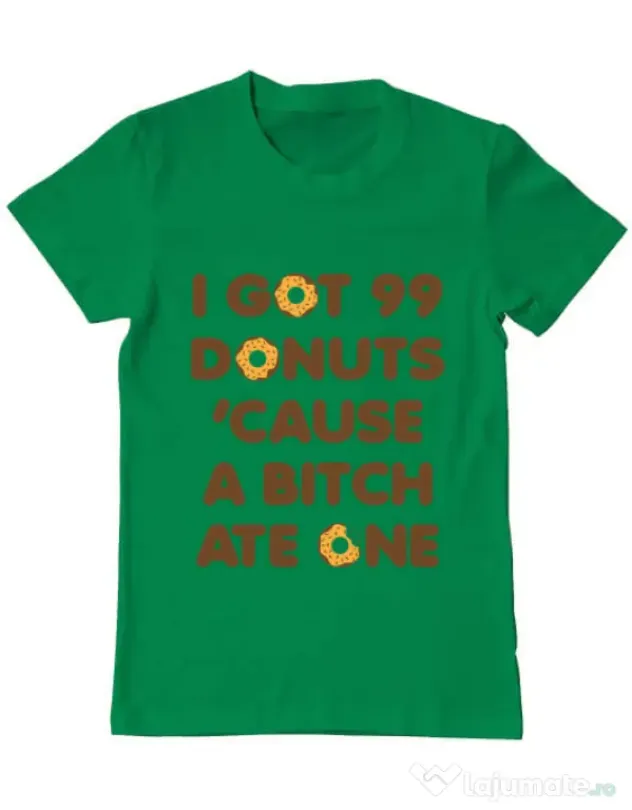 Tricou ADLER barbat 99 Donuts Verde mediu