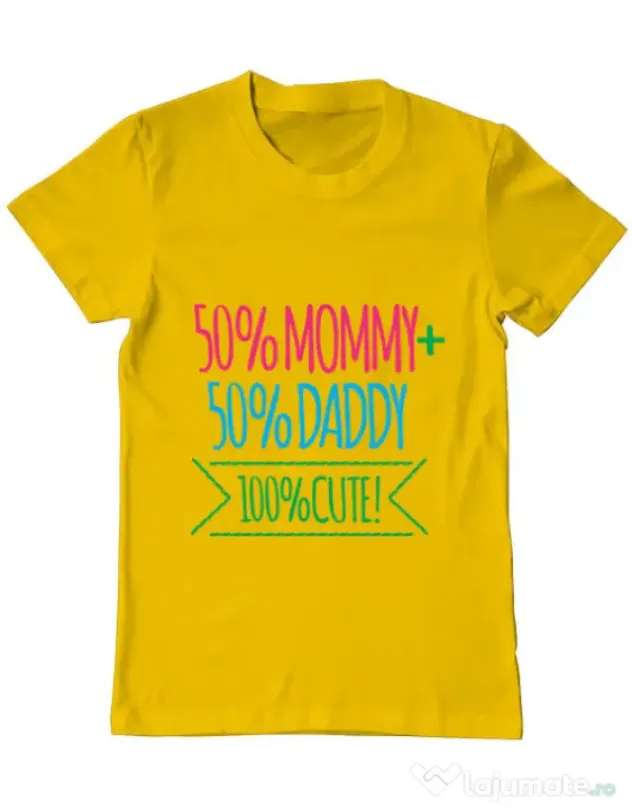 Tricou ADLER barbat 100 Cute Galben
