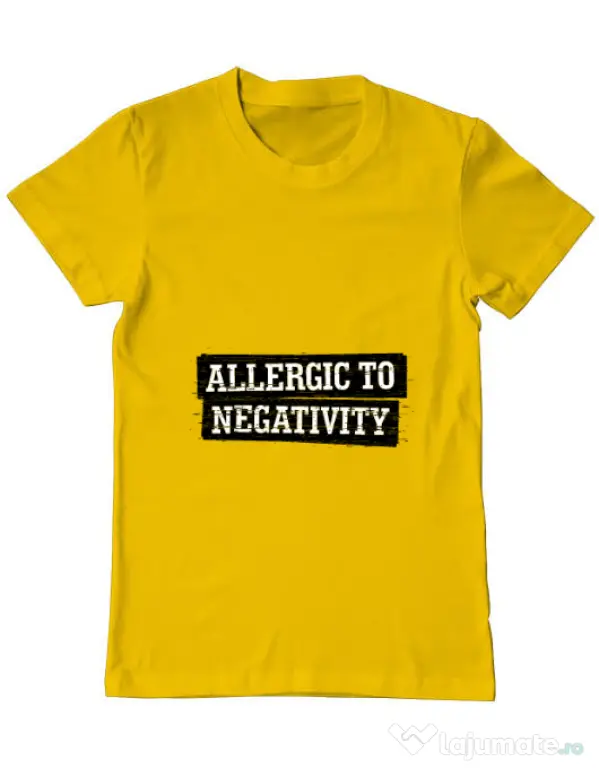 Tricou ADLER barbat Allergic to negativity Galben