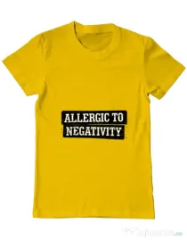 Tricou ADLER barbat Allergic to negativity Galben