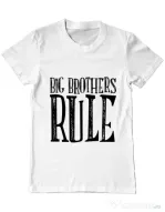 Tricou ADLER barbat Big brothers rule Alb
