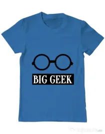 Tricou ADLER barbat Big geek Albastru azuriu