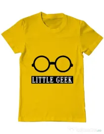 Tricou ADLER barbat Little geek Galben