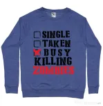 Bluza ADLER barbat Busy killing zombies Albastru melanj