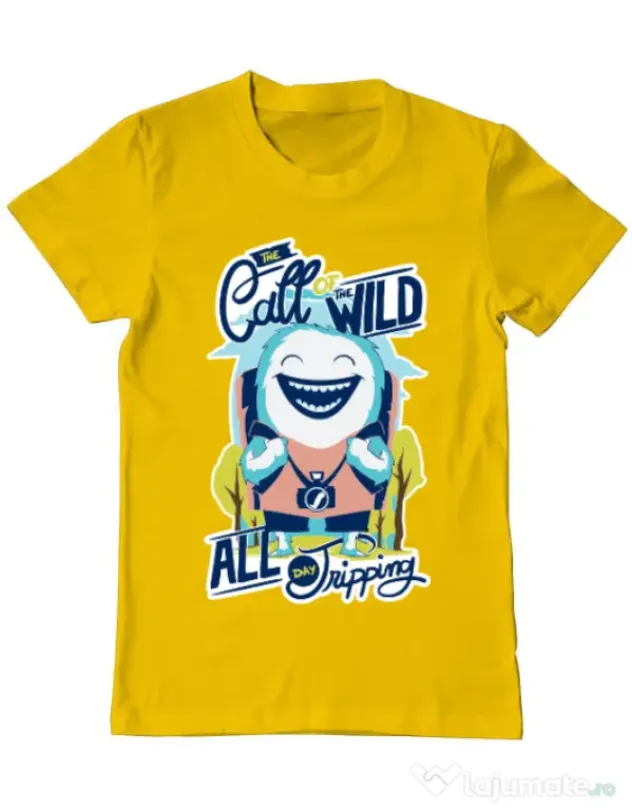Tricou ADLER barbat Call of the wild Galben