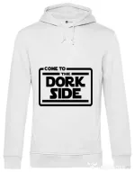 Hoodie barbat cu gluga Dork side Alb