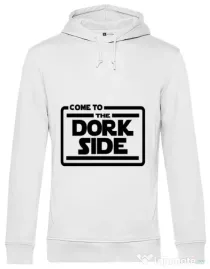 Hoodie barbat cu gluga Dork side Alb