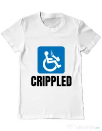 Tricou ADLER barbat Crippled Alb