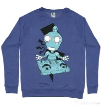 Bluza ADLER barbat Dj robot Albastru melanj