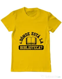 Tricou ADLER barbat Donde esta la biblioteca Galben