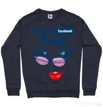Bluza ADLER barbat Facebook stalker Denim inchis