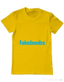 Tricou ADLER barbat Fakeboobs Galben