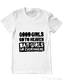 Tricou ADLER barbat Good girls Alb