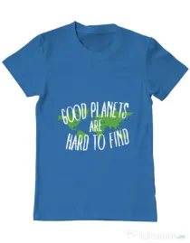 Tricou ADLER barbat Good planets Albastru azuriu