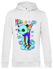 Hoodie barbat cu gluga High panda Alb