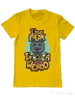 Tricou ADLER barbat I am a freak Galben