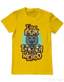 Tricou ADLER barbat I am a freak Galben