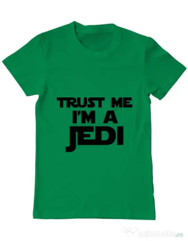 Tricou ADLER barbat I am a jedi Verde mediu