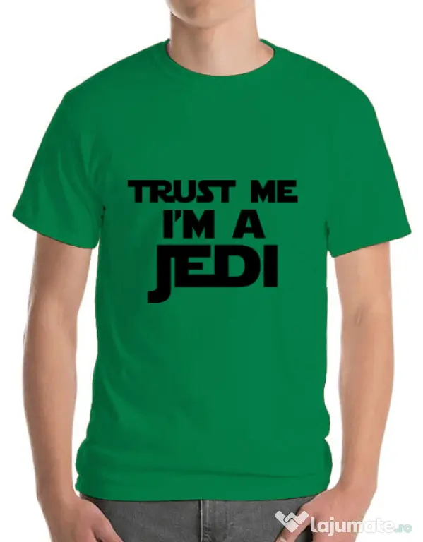 Tricou ADLER barbat I am a jedi Verde mediu