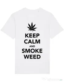 Tricou STANLEY STELLA barbat Smoke weed Alb