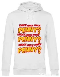 Hoodie barbat cu gluga Knock Penny Alb