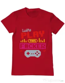 Tricou ADLER barbat Lets play this Rosu