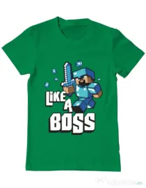 Tricou ADLER barbat Like a boss Verde mediu