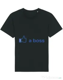 Tricou STANLEY STELLA barbat Like a boss Facebook Negru