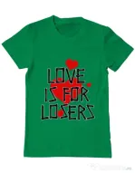 Tricou ADLER barbat Love is for losers Verde mediu