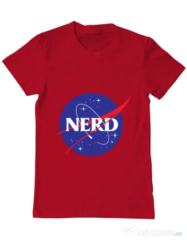 Tricou ADLER barbat Nerd Rosu