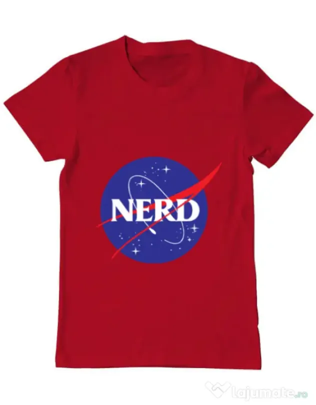 Tricou ADLER barbat Nerd Rosu