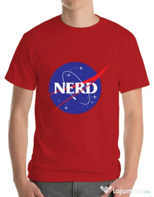Tricou ADLER barbat Nerd Rosu