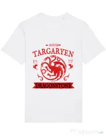 Tricou STANLEY STELLA barbat House Targaryen Alb