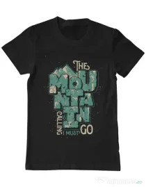 Tricou ADLER barbat The mountain is calling, I must go! Negru
