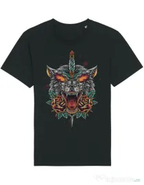 Tricou STANLEY STELLA barbat Stabbed wolf Negru