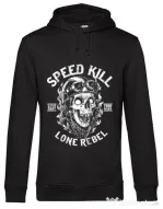 Hoodie barbat cu gluga Speed kill Negru