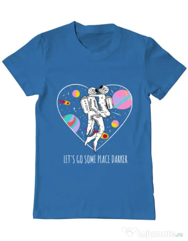 Tricou ADLER barbat Space love Albastru azuriu
