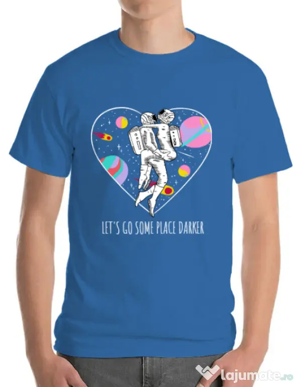 Tricou ADLER barbat Space love Albastru azuriu