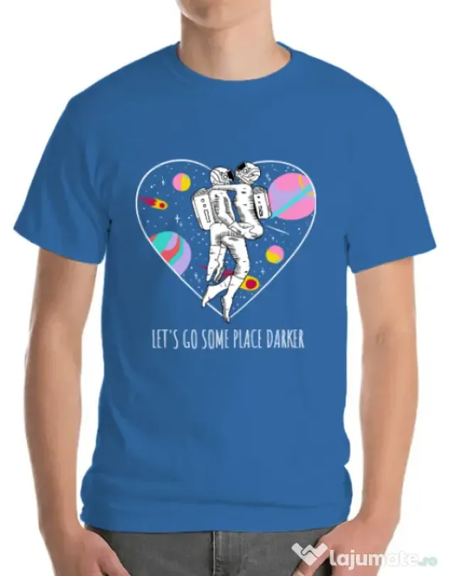 Tricou ADLER barbat Space love Albastru azuriu